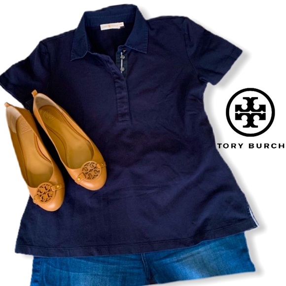 TORY BURCH ladies golf polo s/s henley top pullover - Picture 2 of 2